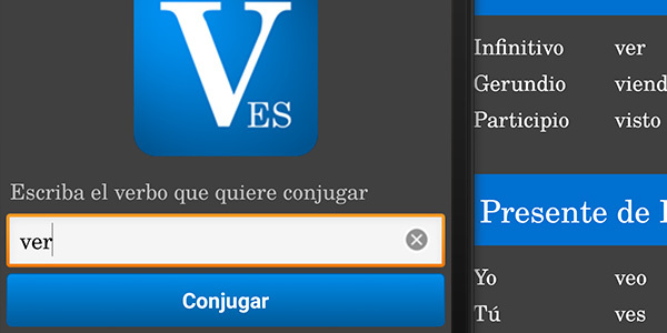 Conjugador Español | Conjugador de verbos españoles. Desarrollada para Cilenis S.L.